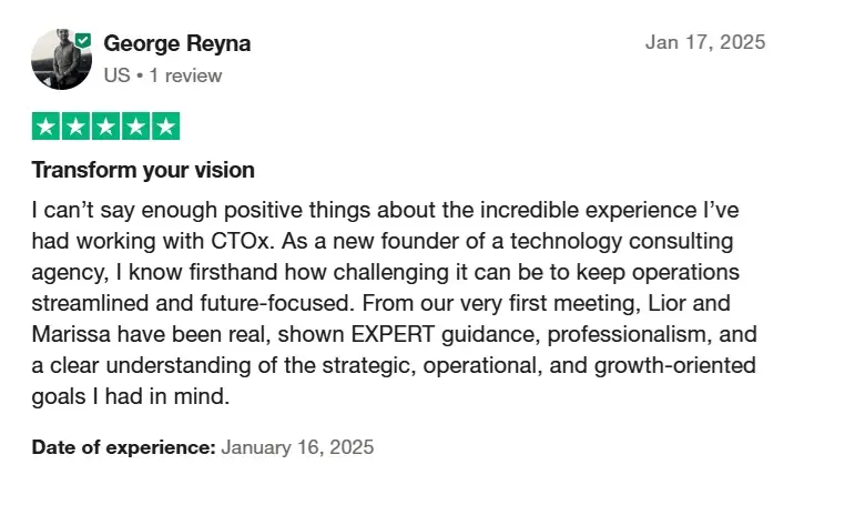 CTOx Review by George Reyna